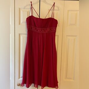 Red cocktail dress